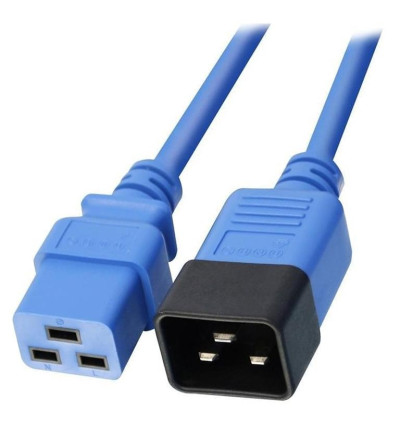Lindy 30120 - Przedłużacz zasilający IEC C19 - IEC C20, niebieski - 1m
