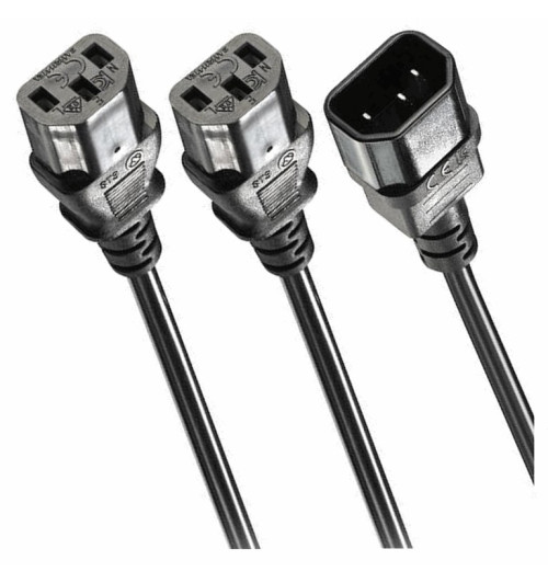 Lindy 30363 -  Przedłużacz/Rozdzielacz zasilający IEC 1m