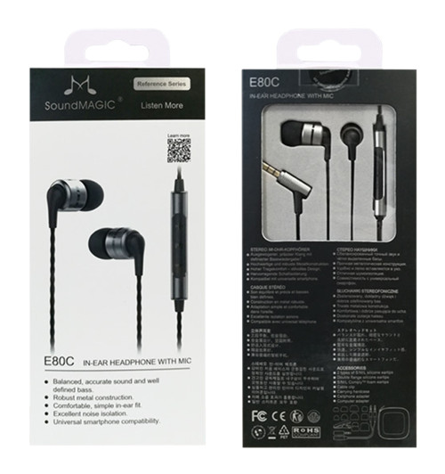 SoundMagic E80C - Słuchawki dokanałowe z mikrofonem