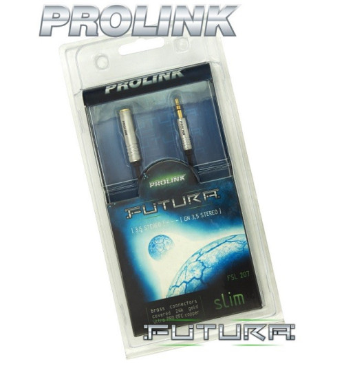 Prolink Futura Slim Przedłużacz wtyk - gniazdo mini-Jack 3.5mm - 2m