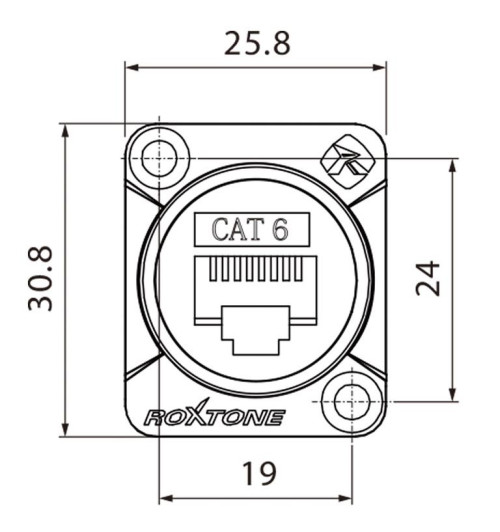 Roxtone RAE8FD-C6 - Złącze gniazdo RJ-45