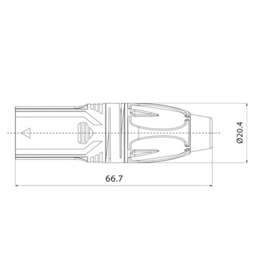 Roxtone RX3M-BG - Wtyk nakablowy XLR