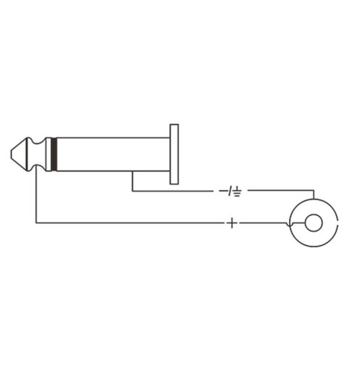 Roxtone RA2JPF - Adapter Jack 6,3 mm - RCA