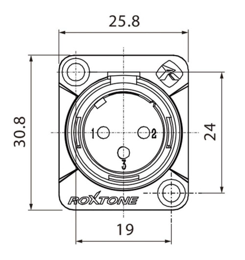 Roxtone RX3MD-BG - Gniazdo panelowe XLR
