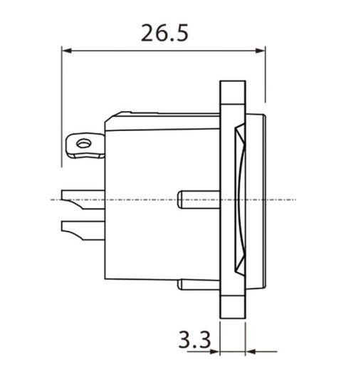 Roxtone RX3MD-BG - Gniazdo panelowe XLR