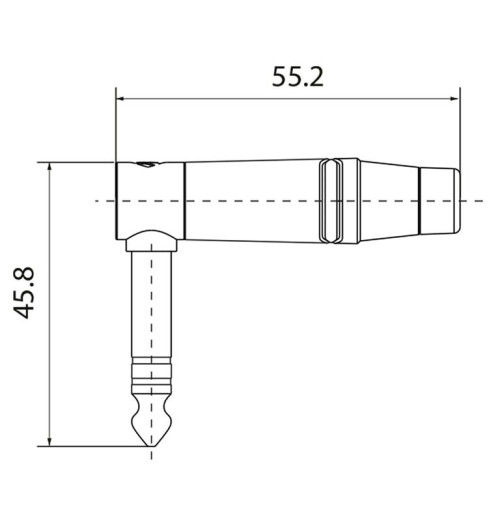 Roxtone RMJ3RPP-BG - Wtyk kątowy mini Jack 3,5 mm stereo