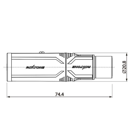 Roxtone RA3XFJF - Przejściówka XLR żeńskie - Jack 6,3 mm stereo