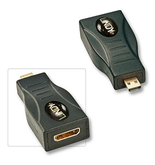 Lindy 41296 - Przejściówka gniazdo mini HDMI - wtyk micro HDMI