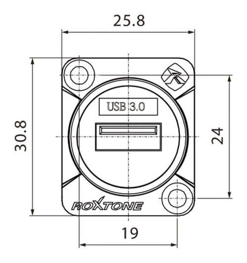 Roxtone RAU3D-B - Złącze gniazdo USB 3.0