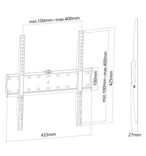 Neomounts FPMA-W300 - naścienny uchwyt do monitora 32" - 55"