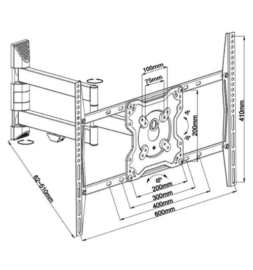 Neomounts FPMA-W460 - naścienny uchwyt do monitora 42" - 70"