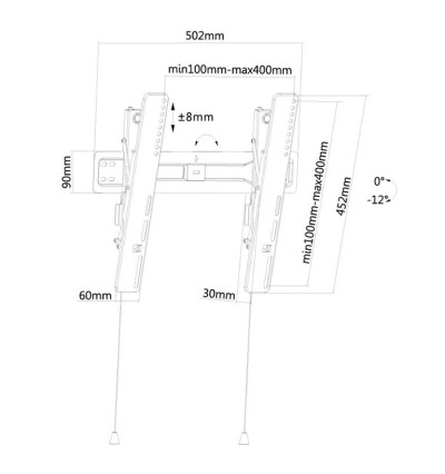 Neomounts LED-W450 - naścienny uchwyt do monitora 32" - 55"
