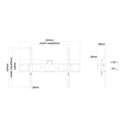 Neomounts LFD-W2640MP - naścienny uchwyt do monitora 37" - 75"