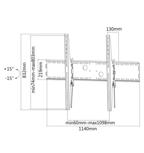 Neomounts LFD-W2000 - naścienny uchwyt TV 60" - 100"