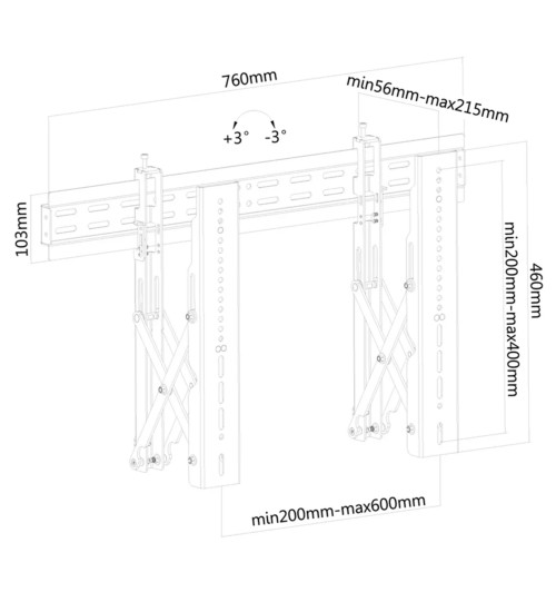 Neomounts LED-VW1000 - naścienny uchwyt do ekranu 32" - 75"
