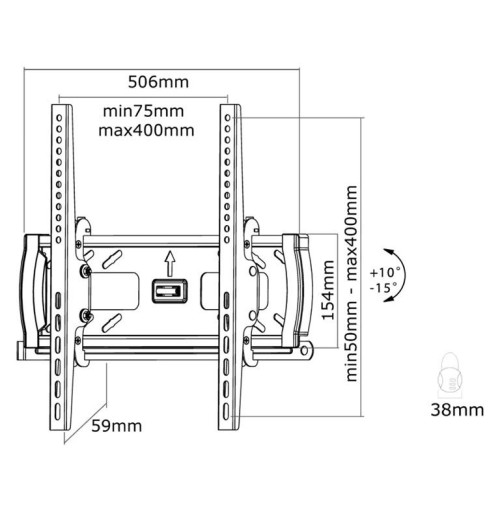 Neomounts PLASMA-W240 - Uchwyt ścienny do TV / monitora 23" - 60"