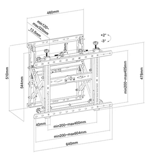 Neomounts WL95-900BL16 - naścienny uchwyt do ekranu 45" - 75"