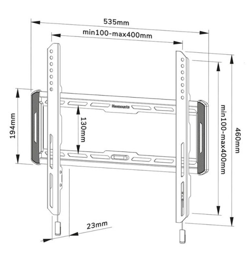 Neomounts WL30-550BL14 - uchwyt do ekranu 32" - 65"