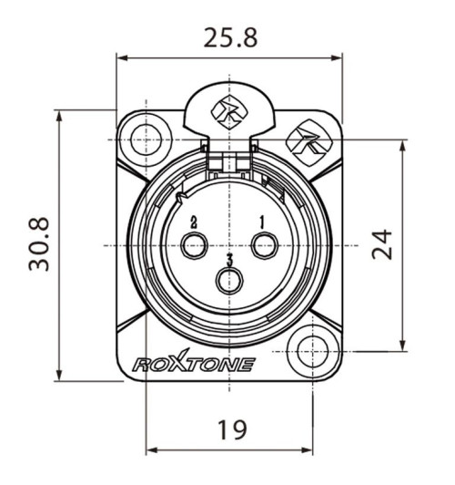 Roxtone RX3FD-NT - Gniazdo panelowe XLR żeńskie