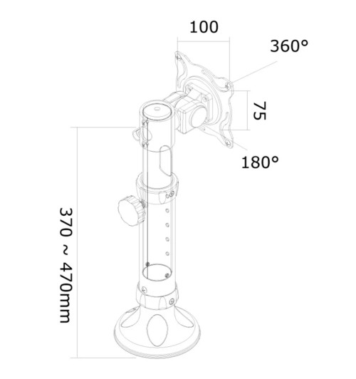 Neomounts FPMA-D025 - stojak / uchwyt biurkowy do monitora 10" - 30"