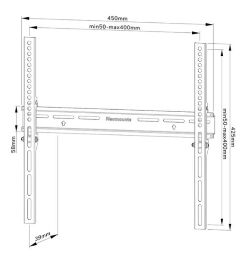 Neomounts WL30-350BL14 - uchwyt do monitora 32" - 65"