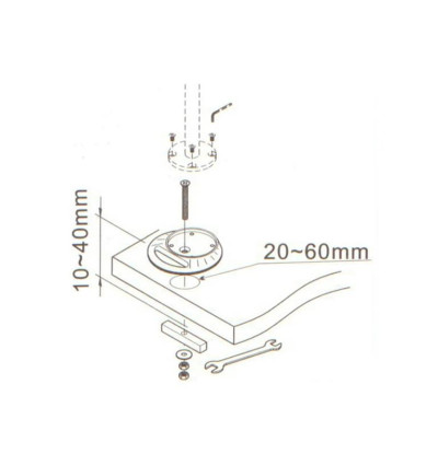 Neomounts FPMA-D9GROMMET - Mocowanie przelotowe
