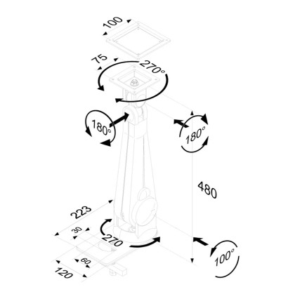 Neomounts FPMA-D200 - stojak / uchwyt biurkowy do monitora 10" - 30"