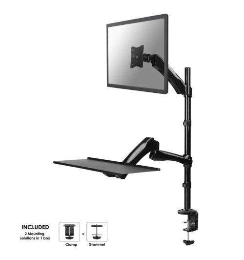 Neomounts FPMA-D500KEYB - stojak / uchwyt biurkowy do myszki, klawiatury i monitora 10" - 27"