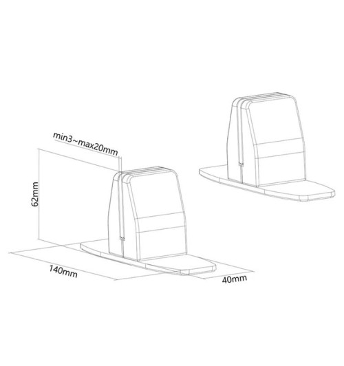 Neomounts NS-CLMPSTAND - zestaw klamer do ekranów ochronnych