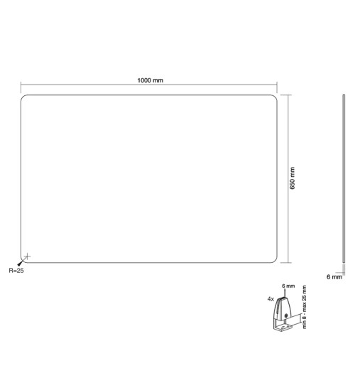 Neomounts NS-GLSPROTECT100 - osłona ochronna 100x65