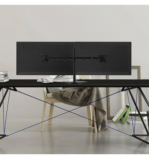 Neomounts FPMA-D550DD - uchwyt / stojak biurkowy do dwóch monitorów 10" - 32"