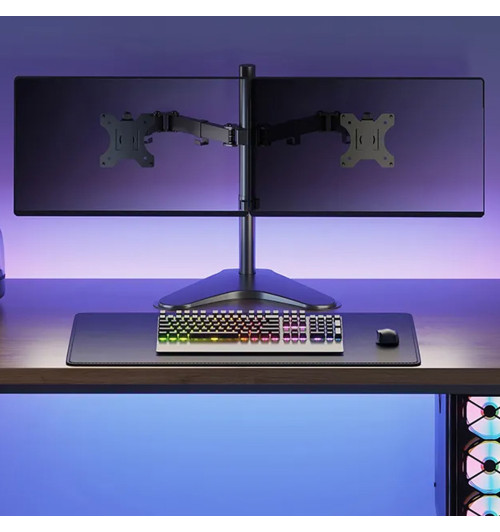 Neomounts FPMA-D550DD - uchwyt / stojak biurkowy do dwóch monitorów 10" - 32"