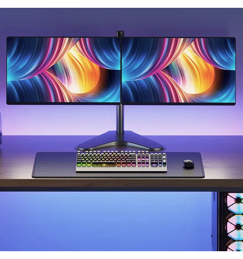 Neomounts FPMA-D550DD - uchwyt / stojak biurkowy do dwóch monitorów 10" - 32"