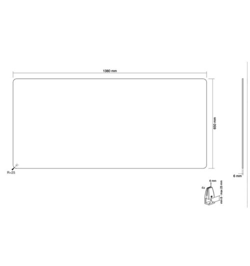 Neomounts NS-GLSPROTECT140 - osłona ochronna 138x65 cm
