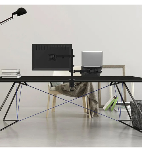 Neomounts FPMA-D550NOTEBOOK - uchwyt / stojak biurkowy do monitora 10" - 32" i laptopa do 15.6"