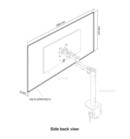 Neomounts NS-GLSPROTECT1 - osłona do monitora 120x74 cm