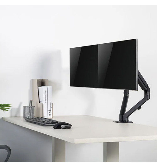Neomounts FPMA-D650D - uchwyt / stojak biurkowy do dwóch monitorów 17" - 27"