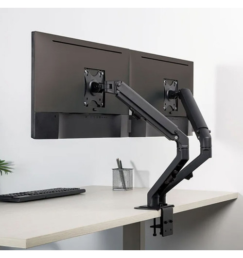 Neomounts FPMA-D650D - uchwyt / stojak biurkowy do dwóch monitorów 17" - 27"