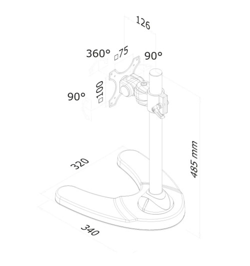 Neomounts FPMA-D700 - uchwyt / stojak biurkowy do monitora 10" - 30"