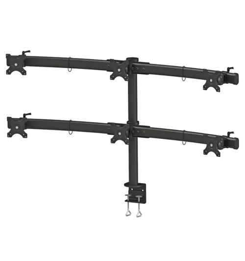 Neomounts FPMA-D700D6 - uchwyt / stojak biurkowy do sześciu monitorów 19" - 27"
