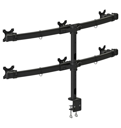 Neomounts FPMA-D700D6 - uchwyt / stojak biurkowy do sześciu monitorów 19" - 27"