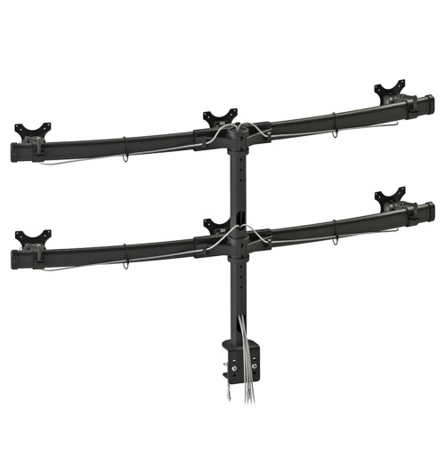Neomounts FPMA-D700D6 - uchwyt / stojak biurkowy do sześciu monitorów 19" - 27"