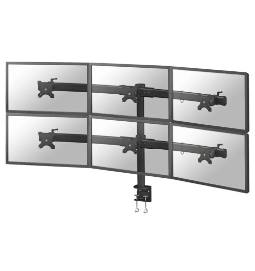 Neomounts FPMA-D700D6 - uchwyt / stojak biurkowy do sześciu monitorów 19" - 27"