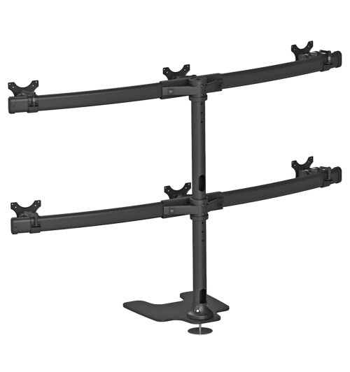 Neomounts FPMA-D700DD6 - uchwyt / stojak biurkowy do sześciu monitorów 10" - 27"