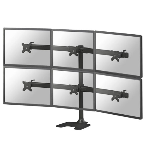 Neomounts FPMA-D700DD6 - uchwyt / stojak biurkowy do sześciu monitorów 10" - 27"