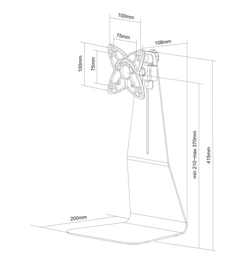 Neomounts FPMA-D800 - uchwyt / stojak biurkowy do monitora 10" - 27"