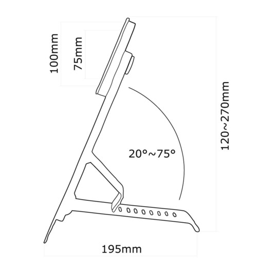 Neomounts FPMA-D825 - uchwyt / stojak biurkowy do monitora 10" - 27"