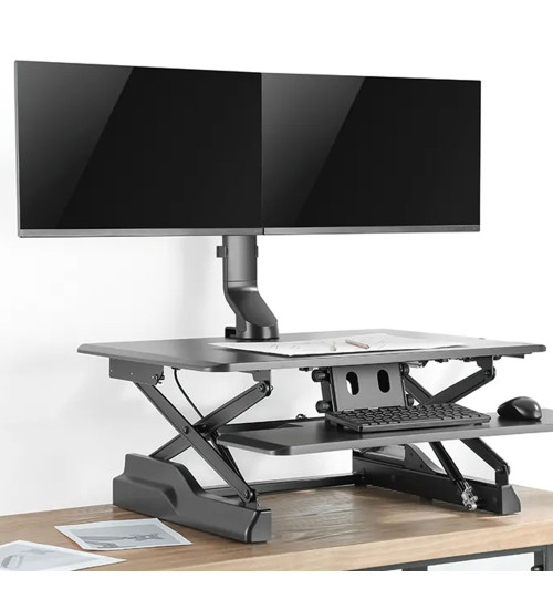 Neomounts FPMA-D860D - uchwyt / stojak biurkowy do dwóch monitorów 10" - 27"