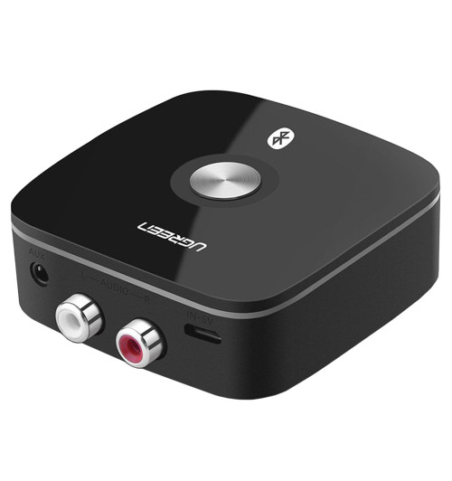 Zestaw: Adapter odbiornik Bluetooth 5.1 z aptX Ugreen + kabel 2 RCA - 2 RCA Prolink TCV 4270 1,8m