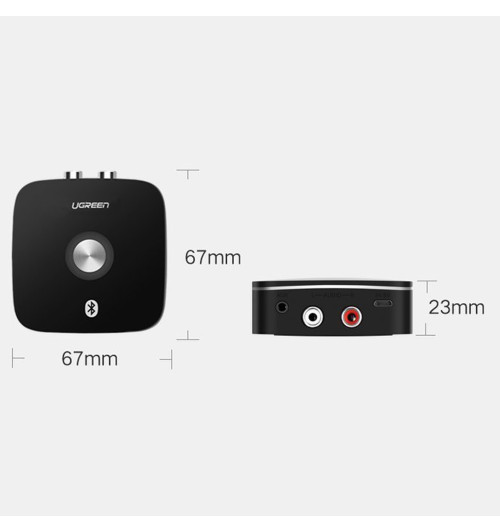 Zestaw: Adapter odbiornik Bluetooth 5.1 z aptX Ugreen + kabel 2 RCA - 2 RCA Prolink TCV 4270 1,8m